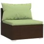 Gartensofa 8 Stück und Kissen aus braunem synthetischem Rattan von vidaXL, Gartensets - Ref: Foro24-3101508, Preis: 846,66 €,...