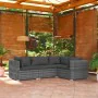 4-piece garden furniture set and gray synthetic rattan cushions by vidaXL, Garden sets - Ref: Foro24-3101677, Price: 380,28 €...