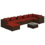 8-piece garden sofa set and brown synthetic rattan cushions by vidaXL, Garden sets - Ref: Foro24-3101843, Price: 668,83 €, Di...