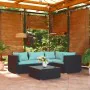 5-piece garden furniture set and black synthetic rattan cushions by vidaXL, Garden sets - Ref: Foro24-3101681, Price: 411,18 ...