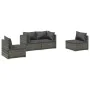 4-piece garden furniture set and gray synthetic rattan cushions by vidaXL, Garden sets - Ref: Foro24-3102173, Price: 368,24 €...