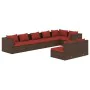 8-piece garden sofa set and brown synthetic rattan cushions by vidaXL, Garden sets - Ref: Foro24-3102403, Price: 732,85 €, Di...