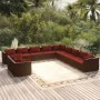 Garden furniture set 11 pieces brown synthetic rattan cushions by vidaXL, Garden sets - Ref: Foro24-3102531, Price: 1,00 €, D...