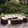 Gartenmöbelset 11-teilig mit braunen synthetischen Rattankissen von vidaXL, Gartensets - Ref: Foro24-3102874, Preis: 1,00 €, ...