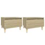 Side tables 2 units oak wood Sonoma 50x46x35 cm by vidaXL, Side tables - Ref: Foro24-819507, Price: 52,84 €, Discount: %