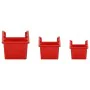 Set of 35 red and black polypropylene workshop shelves, 77x39 cm. by vidaXL, Tool cabinets - Ref: Foro24-152205, Price: 34,17...