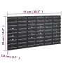 Set of 35 red and black polypropylene workshop shelves, 77x39 cm. by vidaXL, Tool cabinets - Ref: Foro24-152205, Price: 34,17...