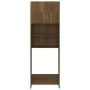 Oak brown washing machine cabinet 64x25.5x190 cm by vidaXL, Accessories for washing machines and dryers - Ref: Foro24-815071,...