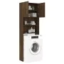 Oak brown washing machine cabinet 64x25.5x190 cm by vidaXL, Accessories for washing machines and dryers - Ref: Foro24-815071,...