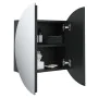 Bathroom cabinet with round mirror and black LED 40x40x17.5 cm by vidaXL, bathroom vanities - Ref: Foro24-345580, Price: 118,...