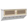 White plywood and natural rattan wall coat rack by vidaXL, Shelves and shelves - Ref: Foro24-345651, Price: 68,58 €, Discount: %