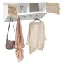 White plywood and natural rattan wall coat rack by vidaXL, Shelves and shelves - Ref: Foro24-345651, Price: 68,58 €, Discount: %