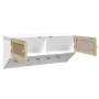 White plywood and natural rattan wall coat rack by vidaXL, Shelves and shelves - Ref: Foro24-345651, Price: 68,58 €, Discount: %