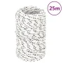 White polyester braided boat rope 2 mm x 25 m by vidaXL, Ropes and metal cords - Ref: Foro24-152741, Price: 8,26 €, Discount: %