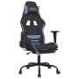 Massage gaming chair with footrest in black and blue fabric by vidaXL, Gaming chairs - Ref: Foro24-345487, Price: 135,87 €, D...