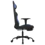 Massage gaming chair with footrest in black and blue fabric by vidaXL, Gaming chairs - Ref: Foro24-345487, Price: 135,87 €, D...