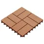 WPC porch tiles 30x30 cm 2 m² teak color 22 units by vidaXL, Floors and carpets - Ref: Foro24-277809, Price: 103,16 €, Discou...