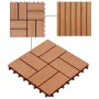 WPC porch tiles 30x30 cm 2 m² teak color 22 units by vidaXL, Floors and carpets - Ref: Foro24-277809, Price: 103,16 €, Discou...