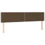 Headboards 2 units of dark brown fabric 100x5x78/88 cm by vidaXL, Headboards and footboards - Ref: Foro24-345987, Price: 58,8...