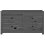 Grauer Schrank aus massivem Kiefernholz 100x40x54 cm von vidaXL, Sideboards - Ref: Foro24-821776, Preis: 136,43 €, Rabatt: %