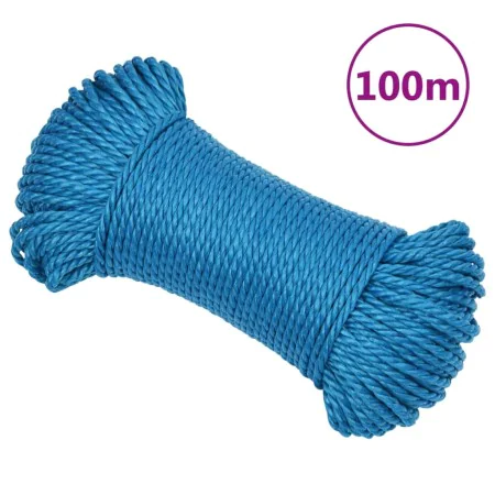 Arbeitsseil aus Polypropylen blau 8 mm 100 m von vidaXL, Seile und Metallschnüre - Ref: Foro24-152969, Preis: 19,43 €, Rabatt: %