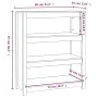 Solid pine wood shelf 80x35x68 cm by vidaXL, Bookcases and shelves - Ref: Foro24-821679, Price: 89,25 €, Discount: %