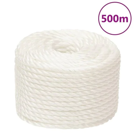 White polypropylene work rope 10 mm 500 m by vidaXL, Ropes and metal cords - Ref: Foro24-153054, Price: 120,92 €, Discount: %