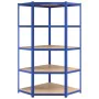 Corner shelving 5 levels plywood and blue steel by vidaXL, Industrial shelving - Ref: Foro24-152889, Price: 98,12 €, Discount: %