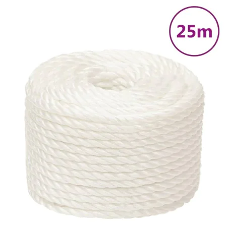 White polypropylene work rope 12 mm 25 m by vidaXL, Ropes and metal cords - Ref: Foro24-153055, Price: 17,23 €, Discount: %