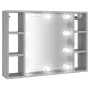 Sonoma gray furniture with mirror and LED 76x15x55 cm by vidaXL, bathroom vanities - Ref: Foro24-820446, Price: 59,65 €, Disc...