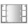 Sonoma gray furniture with mirror and LED 76x15x55 cm by vidaXL, bathroom vanities - Ref: Foro24-820446, Price: 59,65 €, Disc...