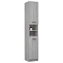 Gray Sonoma plywood bathroom cabinet 32x34x188.5 cm by vidaXL, Lockers and storage cabinets - Ref: Foro24-817070, Price: 100,...