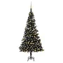 Pre-lit Christmas tree with lights and black balls 210 cm by vidaXL, Christmas trees - Ref: Foro24-3077505, Price: 102,67 €, ...