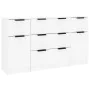 3-piece glossy white plywood sideboard set by vidaXL, Sideboards - Ref: Foro24-3115824, Price: 200,78 €, Discount: %