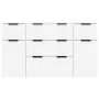 3-piece glossy white plywood sideboard set by vidaXL, Sideboards - Ref: Foro24-3115824, Price: 200,78 €, Discount: %