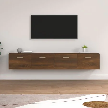 Wall cabinets 2 units brown oak plywood 100x36.5x35 cm by vidaXL, Lockers and storage cabinets - Ref: Foro24-3115667, Price: ...