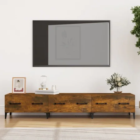 TV-Schrank aus geräuchertem Eichensperrholz, 150 x 34,5 x 30 cm von vidaXL, TV-Möbel - Ref: Foro24-817510, Preis: 92,49 €, Ra...