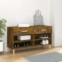 Mueble zapatero madera contrachapada roble ahumado 102x35x55 cm de vidaXL, Zapateros y organizadores de calzado - Ref: Foro24...