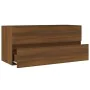 Waschbeckenschrank aus braunem Eichenholzwerkstoff, 100 x 38,5 x 45 cm von vidaXL, Badezimmermöbel - Ref: Foro24-815659, Prei...