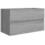 Sonoma gray plywood washbasin cabinet 80x38.5x45cm by vidaXL, Bathroom furniture - Ref: Foro24-815652, Price: 50,94 €, Discou...