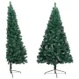 Halber Weihnachtsbaum mit Lichtern und grünen Kugeln 120 cm von vidaXL, Weihnachtsbäume - Ref: Foro24-3077649, Preis: 37,30 €...