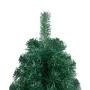 Halber Weihnachtsbaum mit Lichtern und grünen Kugeln 120 cm von vidaXL, Weihnachtsbäume - Ref: Foro24-3077649, Preis: 37,30 €...