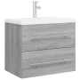 Sonoma gray plywood bathroom cabinet with sink by vidaXL, bathroom vanities - Ref: Foro24-3120180, Price: 163,33 €, Discount: %