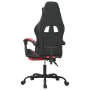 Drehbarer Gaming-Stuhl und Fußstütze aus schwarzem rotem Kunstleder von vidaXL, Gaming-Stühle - Ref: Foro24-349532, Preis: 12...