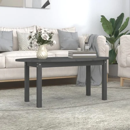 Solid gray pine wood coffee table 110x55x45 cm by vidaXL, Coffee table - Ref: Foro24-822344, Price: 69,28 €, Discount: %