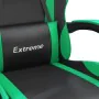 Swivel gaming chair with footrest in black and green synthetic leather by vidaXL, Gaming chairs - Ref: Foro24-349582, Price: ...