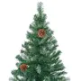 Mattierter Weihnachtsbaum mit LED-Lichtern, Kugeln und Tannenzapfen 150 cm von vidaXL, Weihnachtsbäume - Ref: Foro24-3077699,...