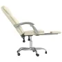 Cream synthetic leather reclining office chair by vidaXL, Office chairs - Ref: Foro24-349700, Price: 104,51 €, Discount: %