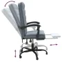 Silla de oficina reclinable de terciopelo gris oscuro de vidaXL, Sillas de oficina - Ref: Foro24-349649, Precio: 128,49 €, De...