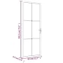 Innentür EGS-Glas und schwarzes Aluminium 83x201,5 cm von vidaXL, Türen für zu Hause - Ref: Foro24-350565, Preis: 204,54 €, R...